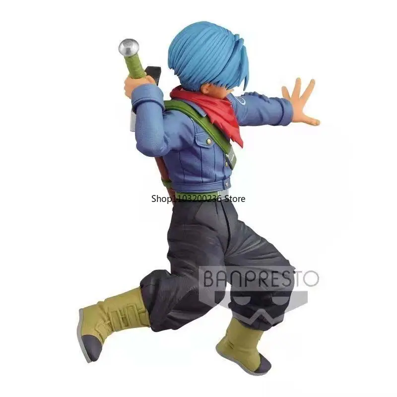 BANDAI Original Dragon Ball Z Super Saiyan God Trunks&Vegeta Anime Action Figures Collection Desktop Ornament Model