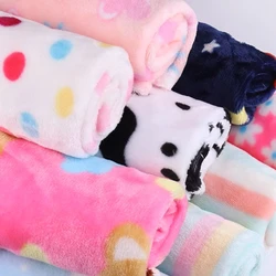 180cm Wide Double-sided Flannel Fabric Coral Fleece Soft Warm Pajamas Blankets Baby Plush DIY Apparel Sewing Fabric Thick 600g/m