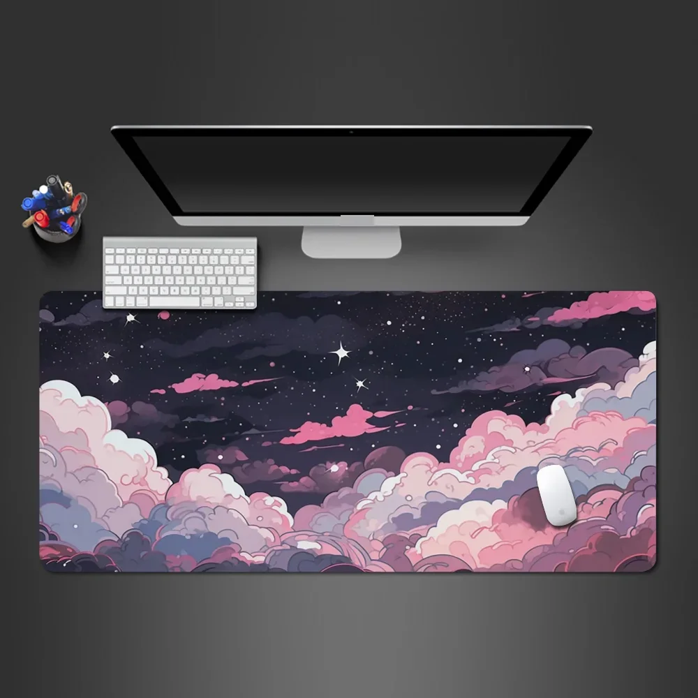 Large Mouse Pad XXL 900x400 Colored cloud office Mousepad Rugs Gaming Accessoroes Laptop Gamer Keyboard Desk Mat Extendedpad