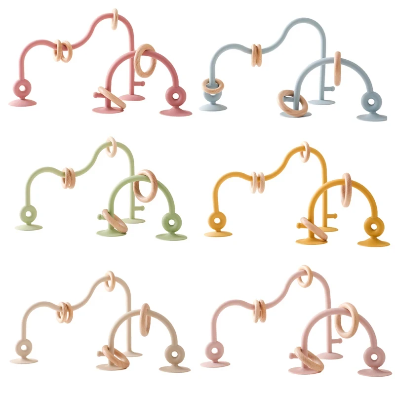 צעצוע מונטסורי לתינוק - מבוך חרוזים מסיליקון ועץ