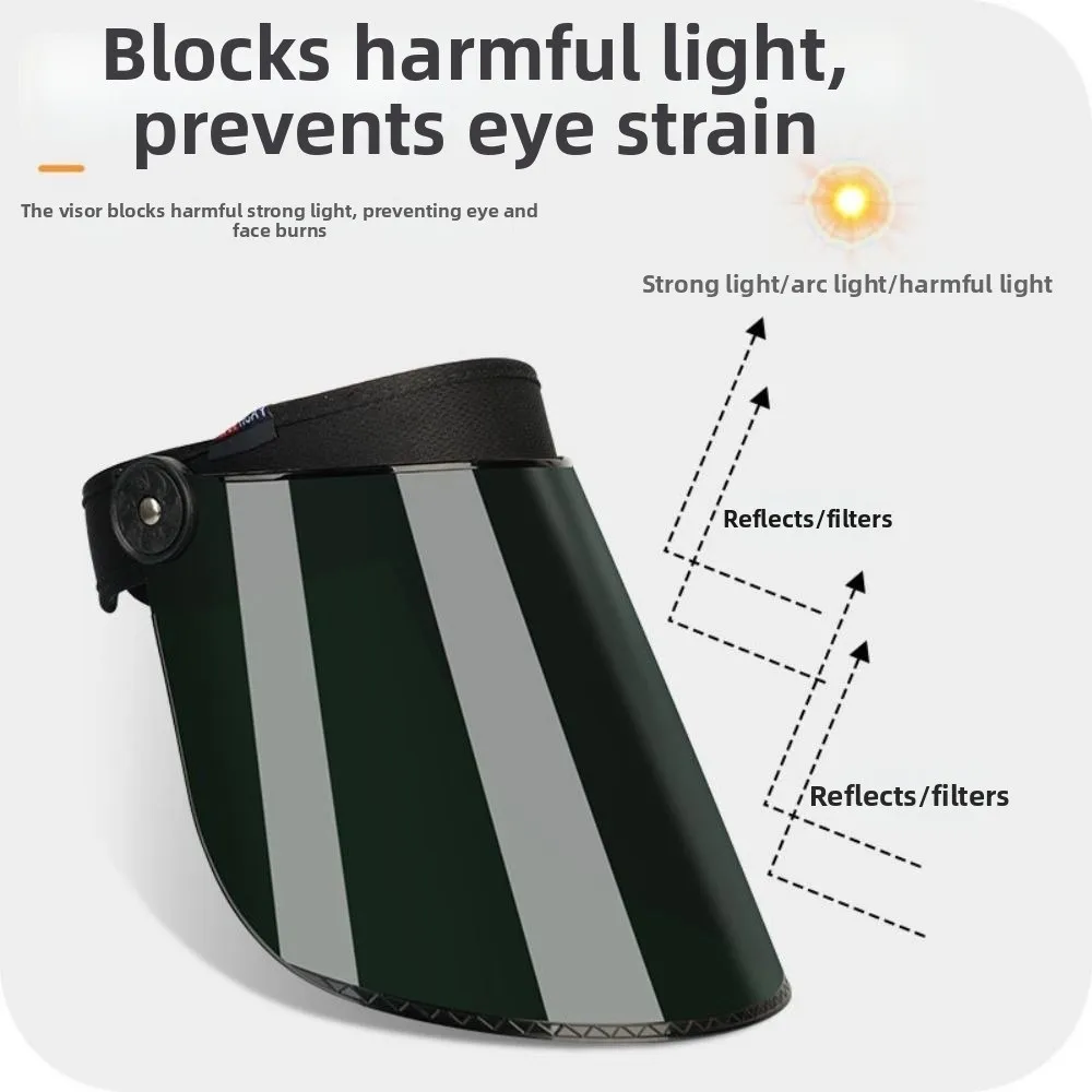 

High Quality Anti-UV Welding Mask Adjustable Protective Sun Visor Full Face Cover Empty Top Welder Helmet Bicycle Riding