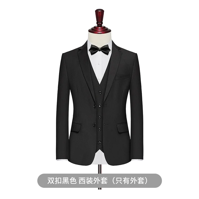 Suit Men Black Business Men's Suit Men's Professional Suit Navy Blue Work Coat Mens