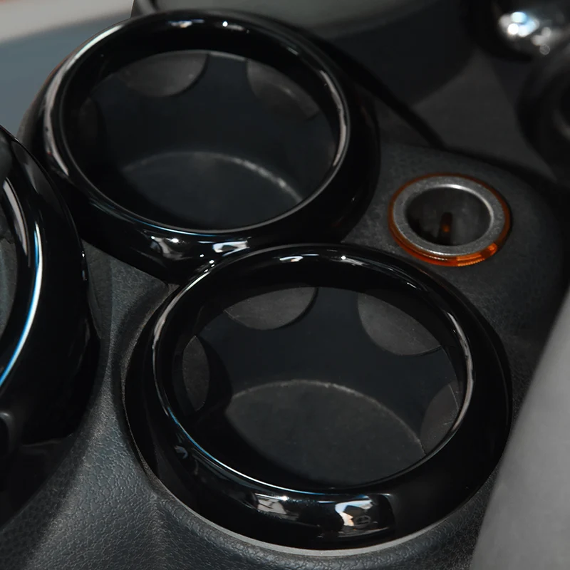 

Center Console Car Cup Holder Panel Trim Interior Decorative Ring Cover for Mini Cooper R50 R52 R53 Car Sticker Decal Frame