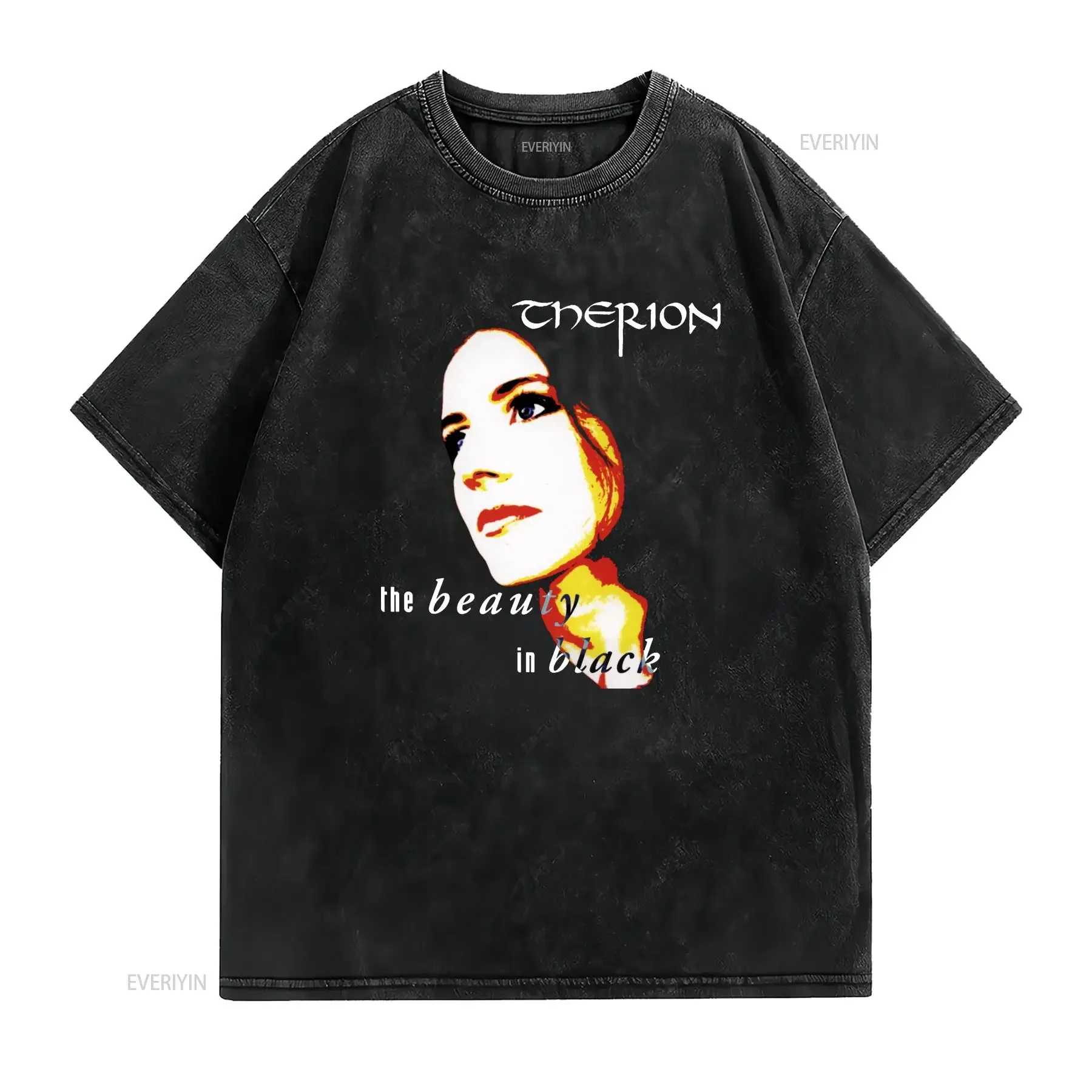 تي شيرت The Beauty In Black تي شيرت قطني للرجال من S إلى 5XL NB112 عتيق مغسول أنيق ممتد للارتداء اليومي #2