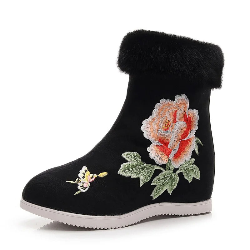Stivali da donna scarpe con tacco alto calzature invernali stivali-donna punta tonda Stiletto gomma elegante 2023 autunno donna corta peluche roma