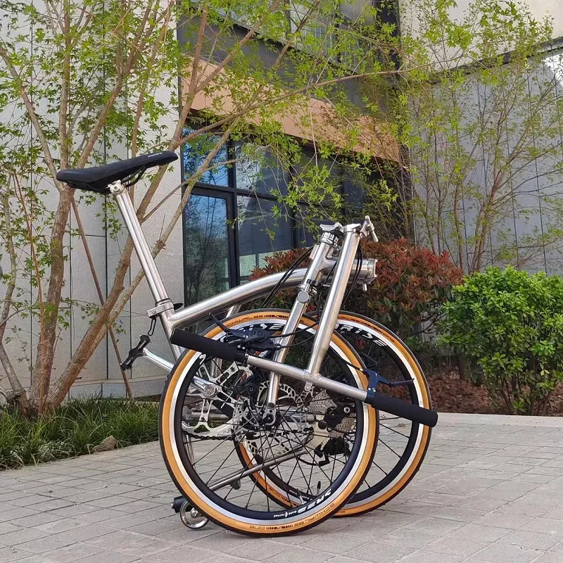 20 inch small wheel titanium alloy   material frame folding bicycle / bike for woman