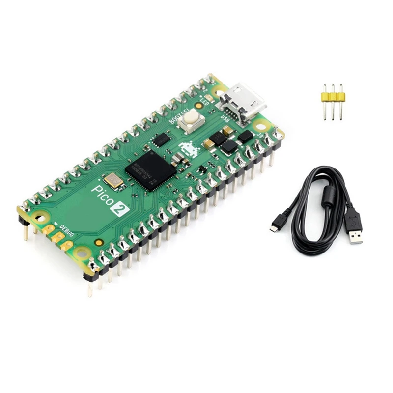 

Для Raspberry Pi Pico 2-CC макетная плата RP2350 микроконтроллер ARM Cortex-M33 Hazard3 RISC-V паяльный разъем