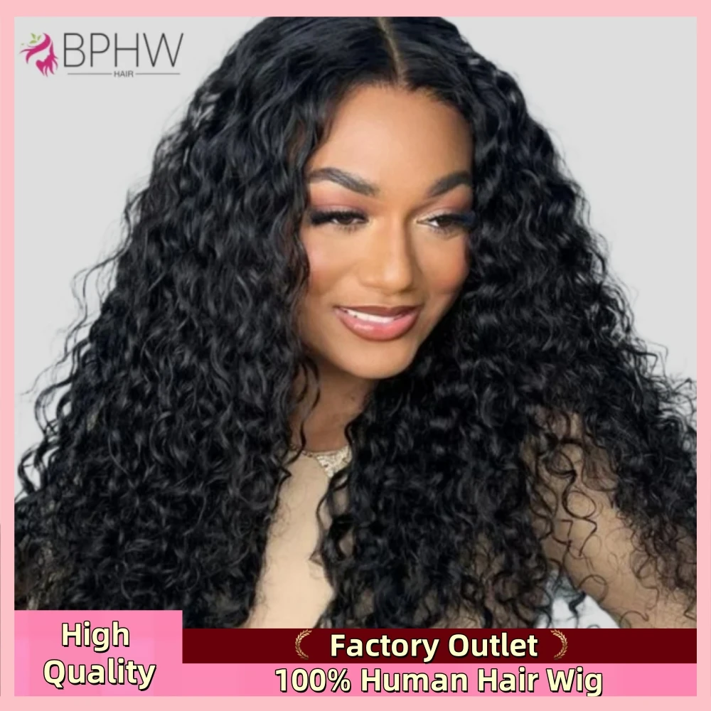 Water Wave Brazilian Human Hair Wigs 180 Density 30Inch 13x4 HD Lace Front Wigs For Black Women 4x4 Lace Closure Wig Pre Plucked