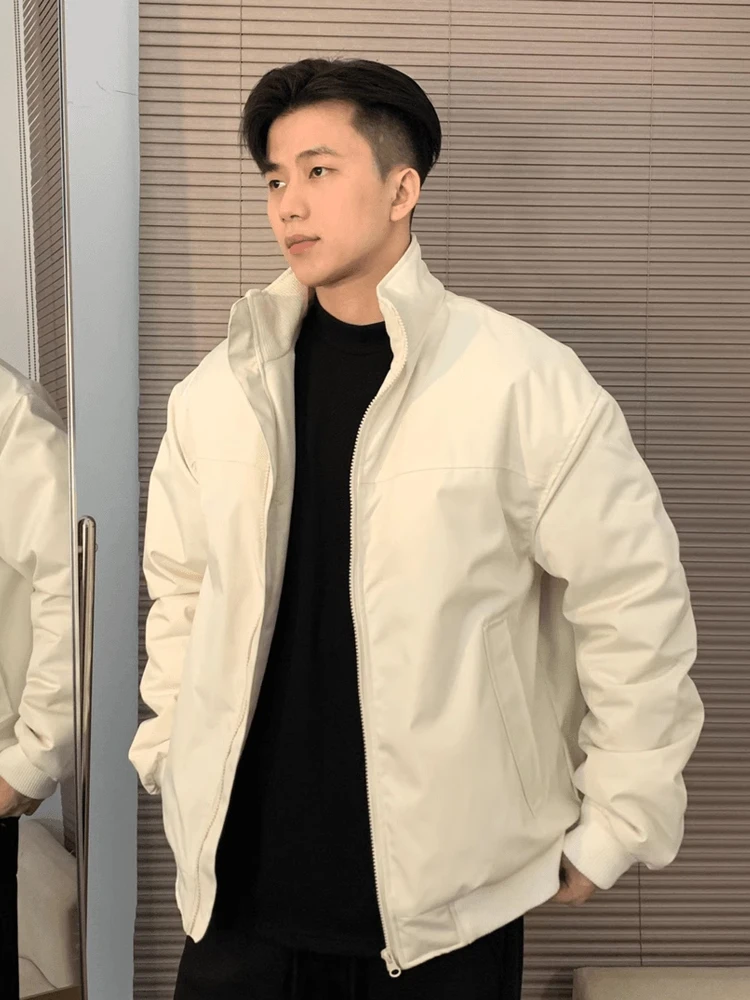 

QinADe American Tee-Proof Jaet Cotton Clothes for Men Winter Thiened Outerwear Stand Collar Waterproof Casual Cot...