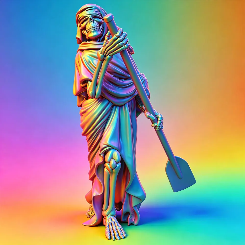 1/24 An extremely attractive resin model kit, a 3D-printed mythical story grey statue figurine DIY toy model, not yet painted