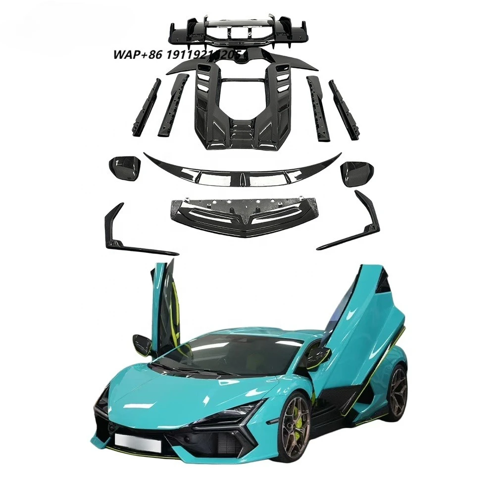 OEM Style Dry Carbon Fiber Wide Body Kit for Revuelto Front Rear Bumper Engine Hood Fender Side Skirts Aero Parts