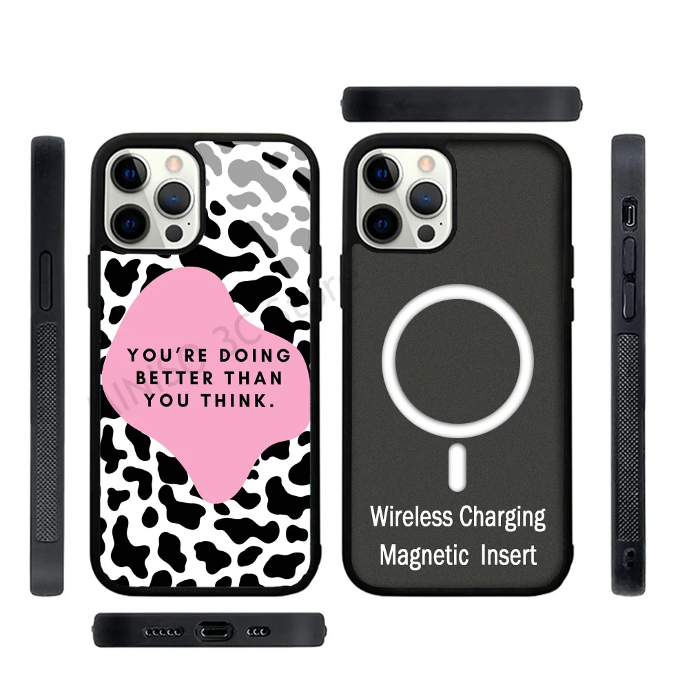 Mental Health Quotes Phone Case Strong Magnetic For IPhone 15 14 13 Pro Max 11 12 Mini For Magsafe