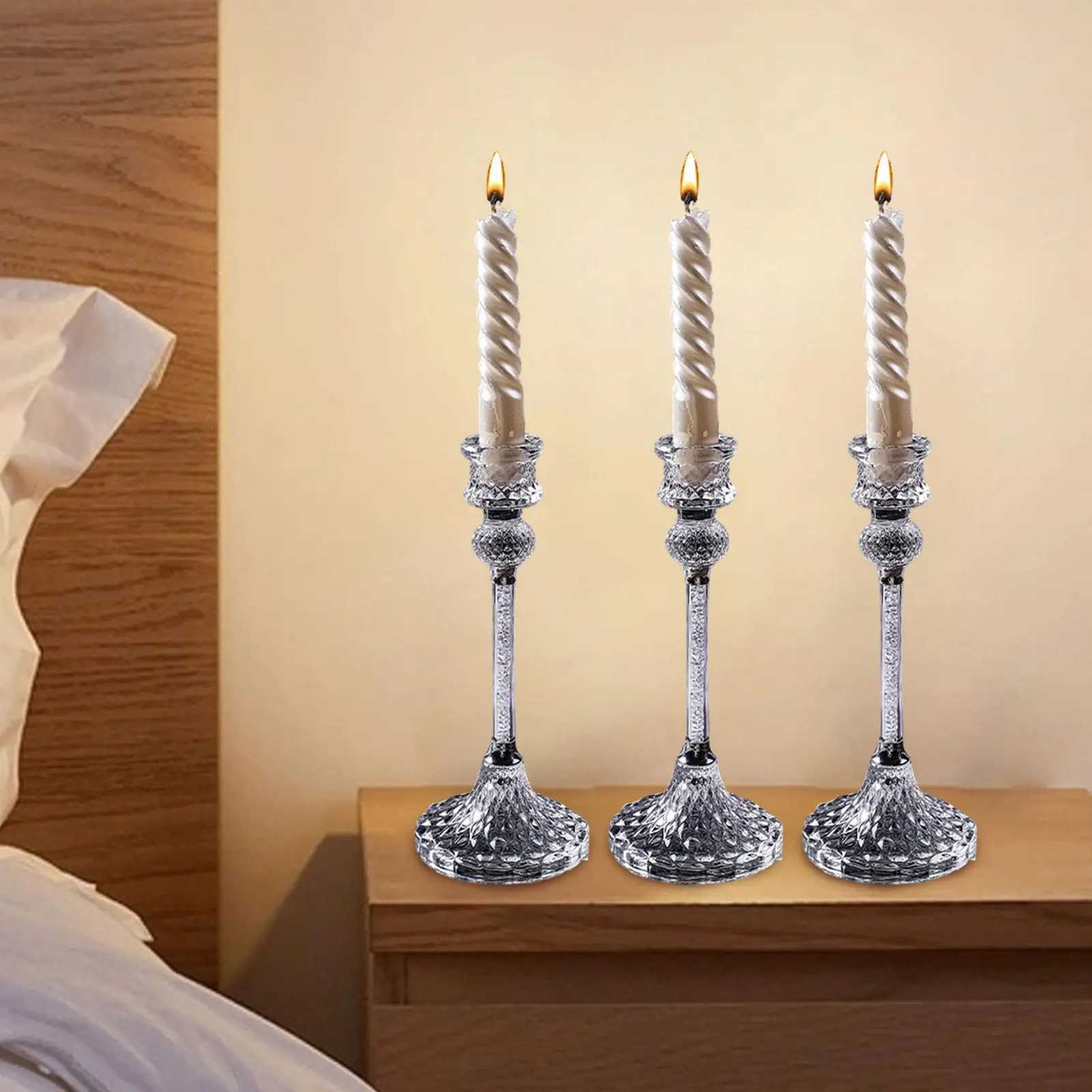3Pcs Candle Holder Candlestick Holder Gift Ornament Candleholder Candelabra for