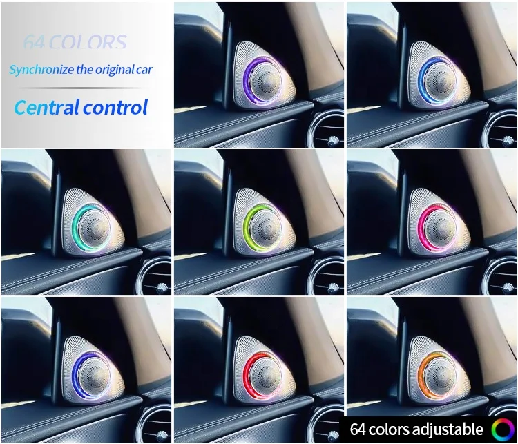 مجموعة كاملة من 64 لونًا ثلاثي الأبعاد/4D مكبر صوت دوار وفتحات مكيف الهواء للفئة E W213 #3