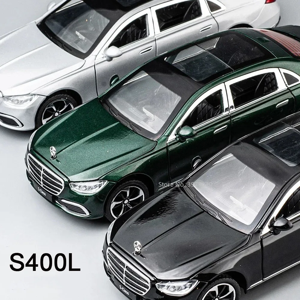 

1:24 S400L GLS63 Cars Models Toys Metal Diecast Miniature Model Exquisite Craftsmanship Sound Light Vehicles Kids Birthday Gifts