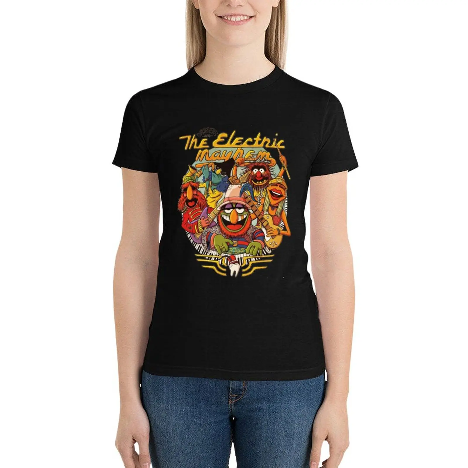 Dr Teeth And The Electric Mayhem T-Shirt aesthetic clothes Aesthetic clothing plus size tops oversized workout shirts for Women