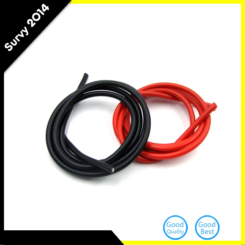 New 2M 12AWG Flexible Electronic Cable Flexible Tinned Copper Stranded Electronic Cable Wire For RC Cars 1M Red & 1M Black