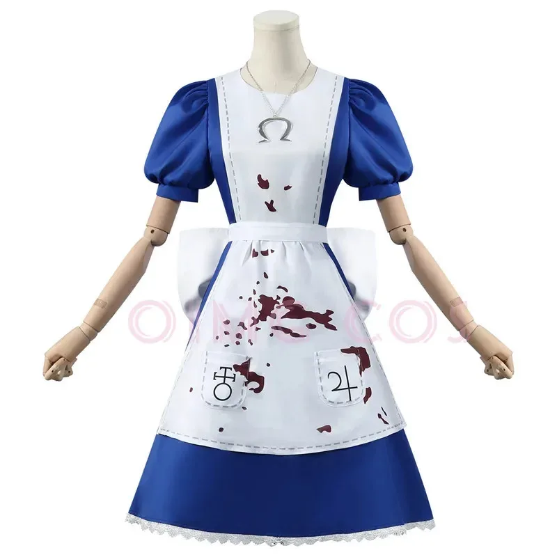 

Alice Madness Returns Cosplay Costume Uniform Anime Wig Halloween Costumes for Game