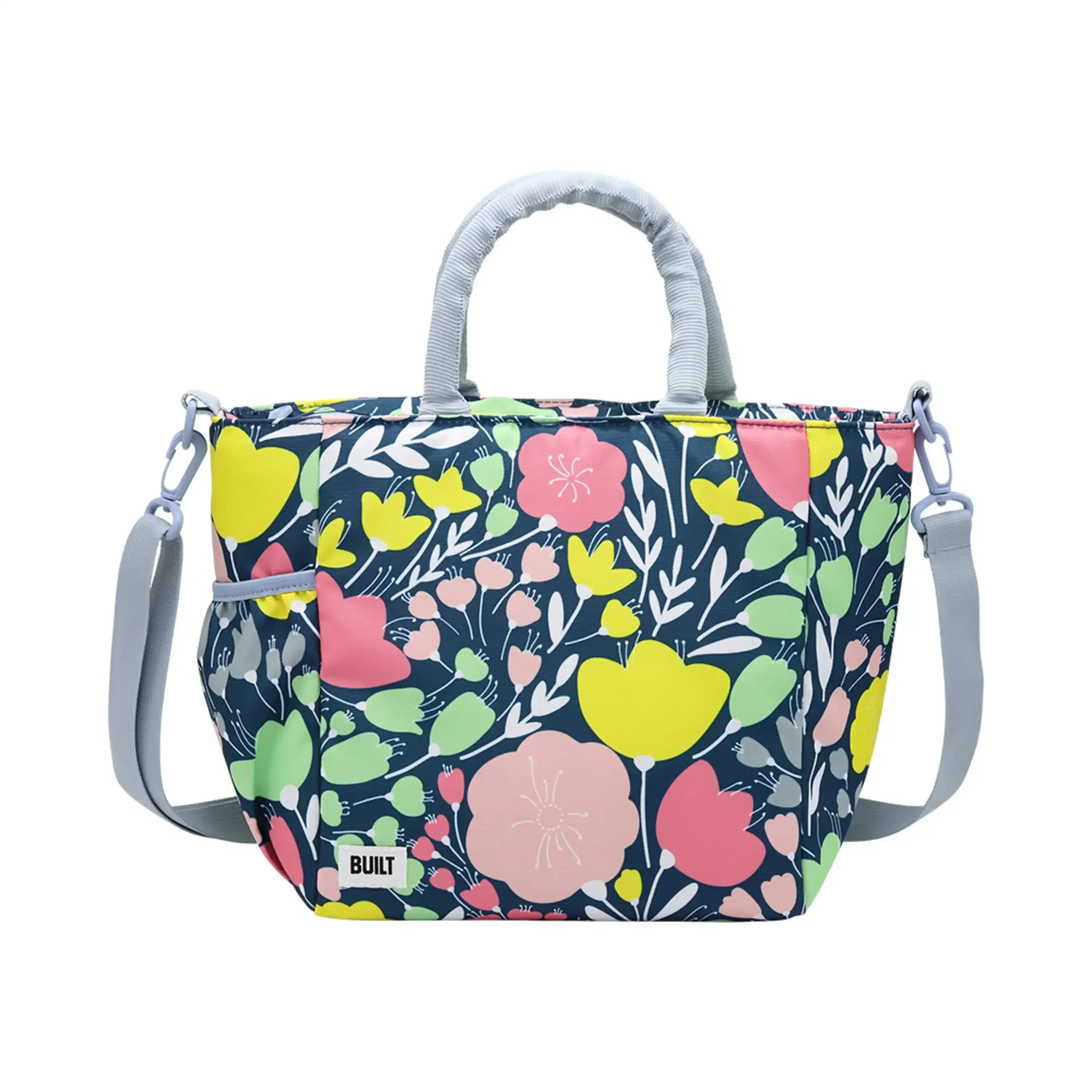 

I Love Lunch Insulated Polyester Lunch Bag in Fun Floral,Insulated lunch bag