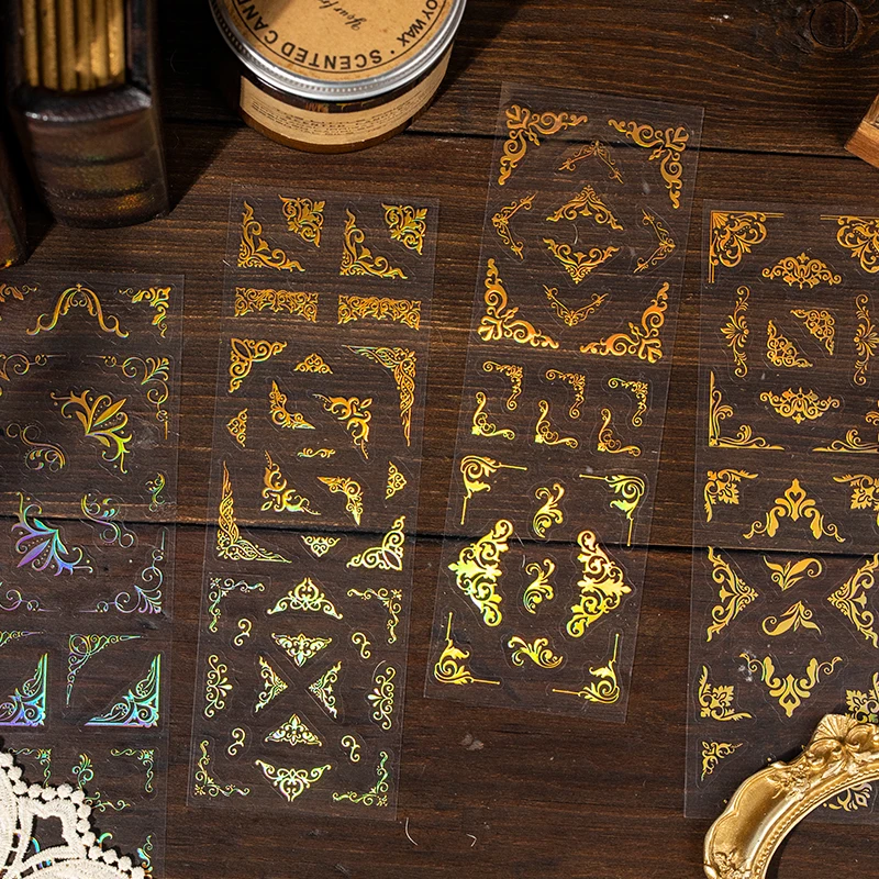 خمر ركن PET ملصق حزمة الرجعية جوفاء خارج إطارات الصور ملصقات مجلة مجمعة سجل القصاصات المواد لوازم مكتبية