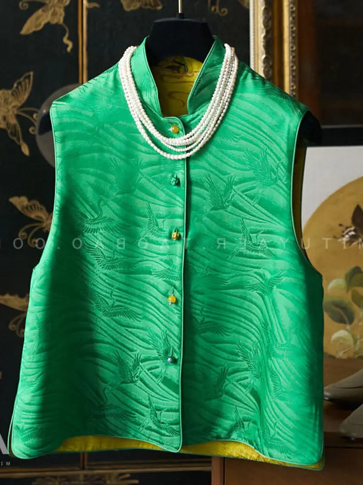 Top da valzer da donna senza maniche per danza della linea 2025 Nuovo costume allentato da jazz moderno Concorso Hanbok Gilet classico con stampa latina