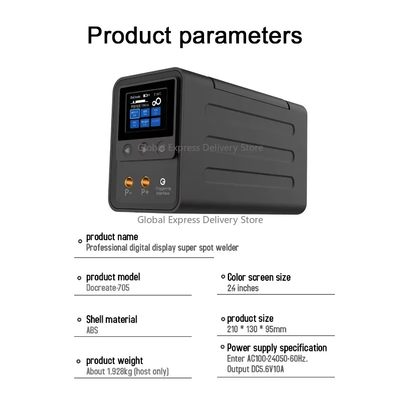 

Portable Capacitor Energy Storage Battery Spot Welder – Small Size with LCD Display, Supports 0.6mm Thickness Welding