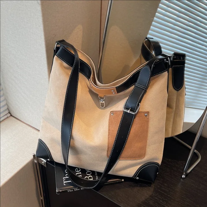 

Новое поступление 2025 года, большая вместительная винтажная модная большая сумка для женщин, дизайнерская роскошная сумка, модная повседневная сумка через плечо