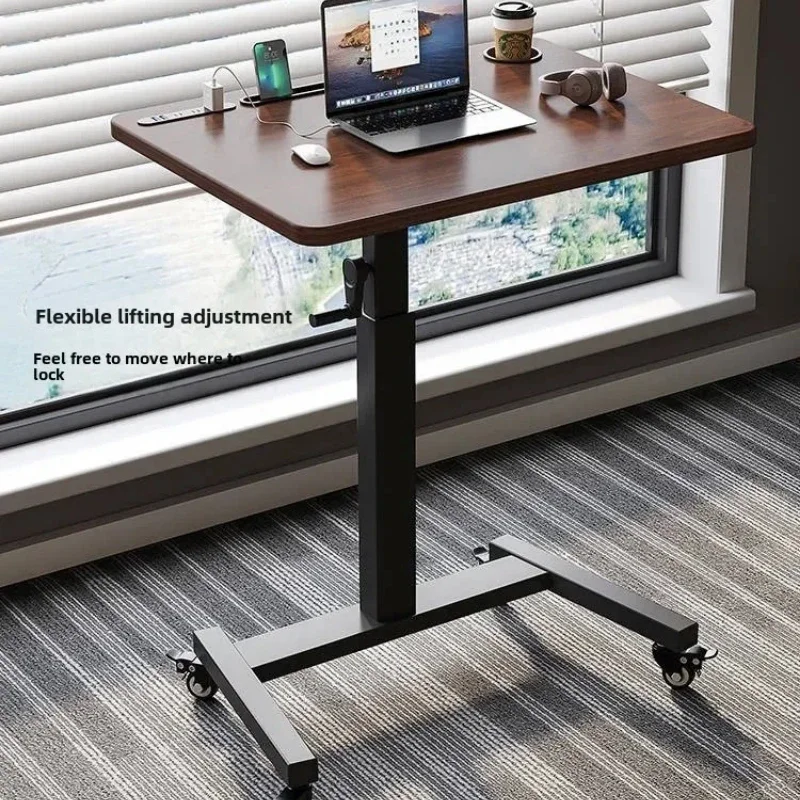 高さ調節可能なコンピューターデスク ライブストリーミング用のモバイル小型デスク ホームスタディオフィスデスク スタンディングエスクリトリオ ゲームデスク