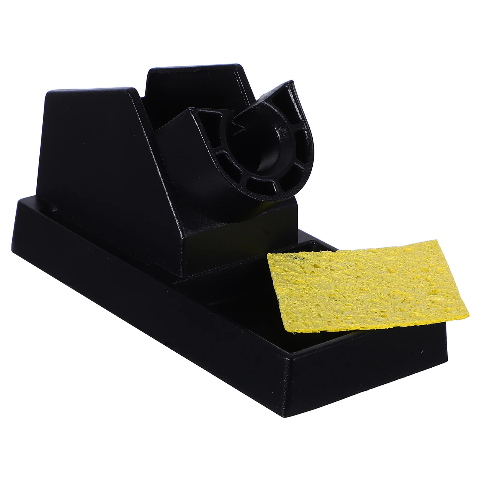 حامل حديد لحام من الألومنيوم لأقلام حرق الخشب وتبديد سريع للحرارة وتصميم مدمج محمول مع إسفنجة تنظيف #1