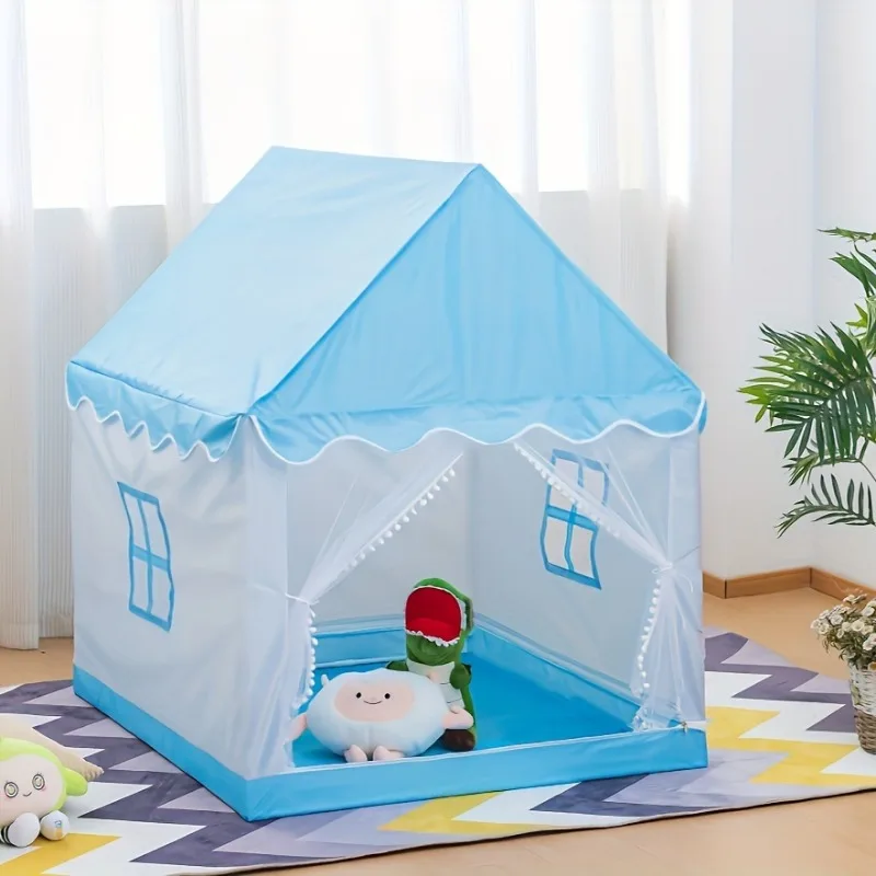 Jongeren binnenspeeltent roze blauw geel perfect voor thuis spelen kleuterschool alsof huis ideaal kerst- of verjaardagscadeau