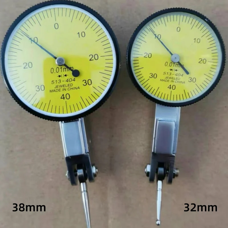 CNC Lever Table Dial Indicator 0-0.8mm 0.01mm Gauge Scale Metric Dovetail Rails Indicator Measuring Tool 513-404