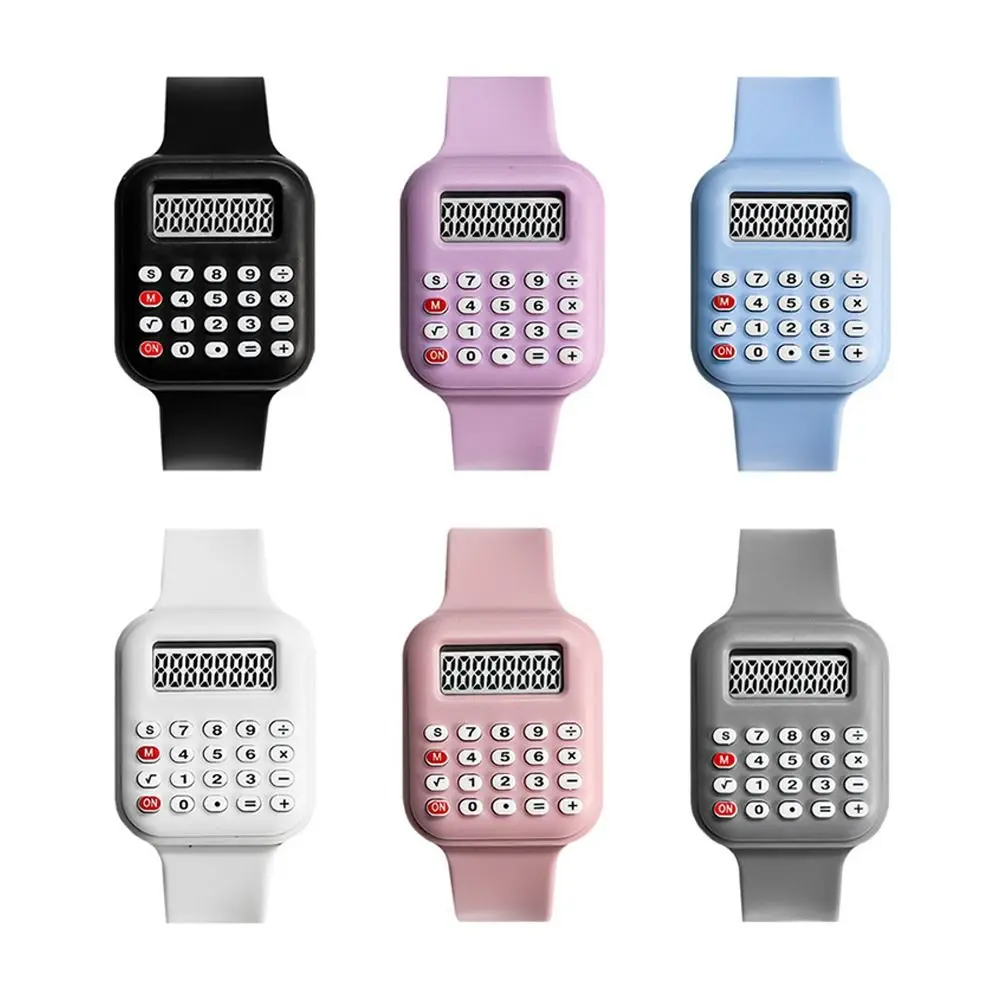 Date Display Micro Calculator Watch Multifunctional Cartoon Electronic Digital Calculator Sports Electronic Watch Boys Girls