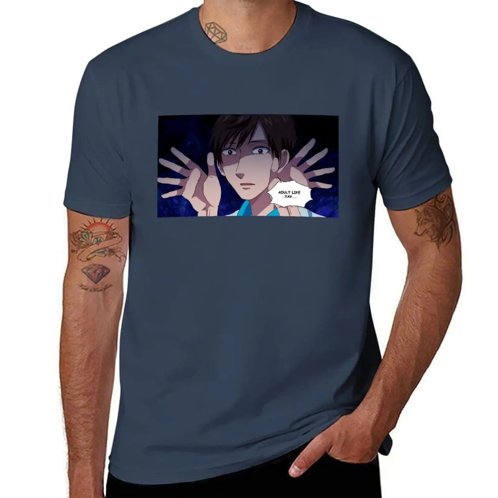 

Uramichi Oniisan - 2 T-Shirt Regular Fit Plain Tee Shirt