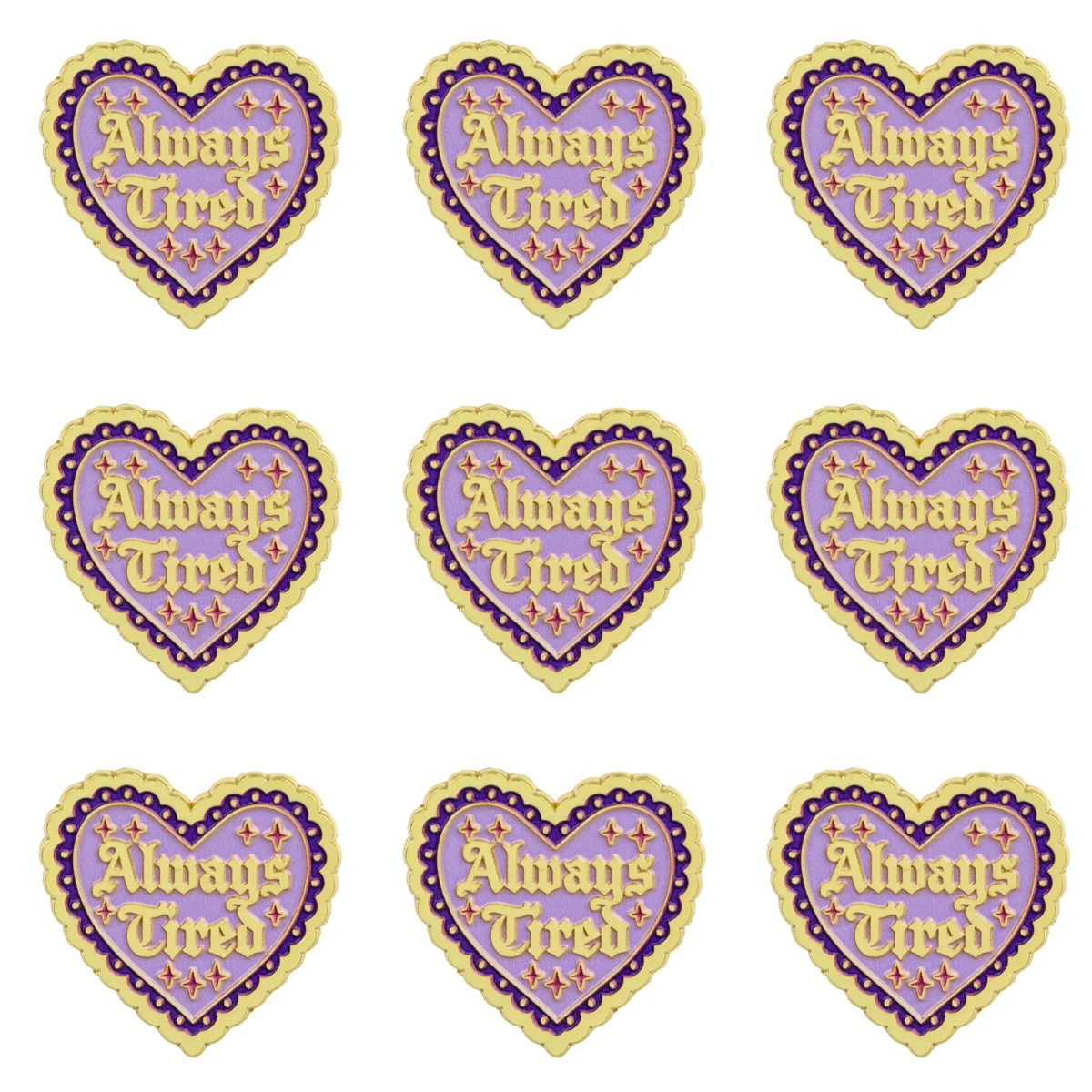 9pcs Heart‑Shaped 