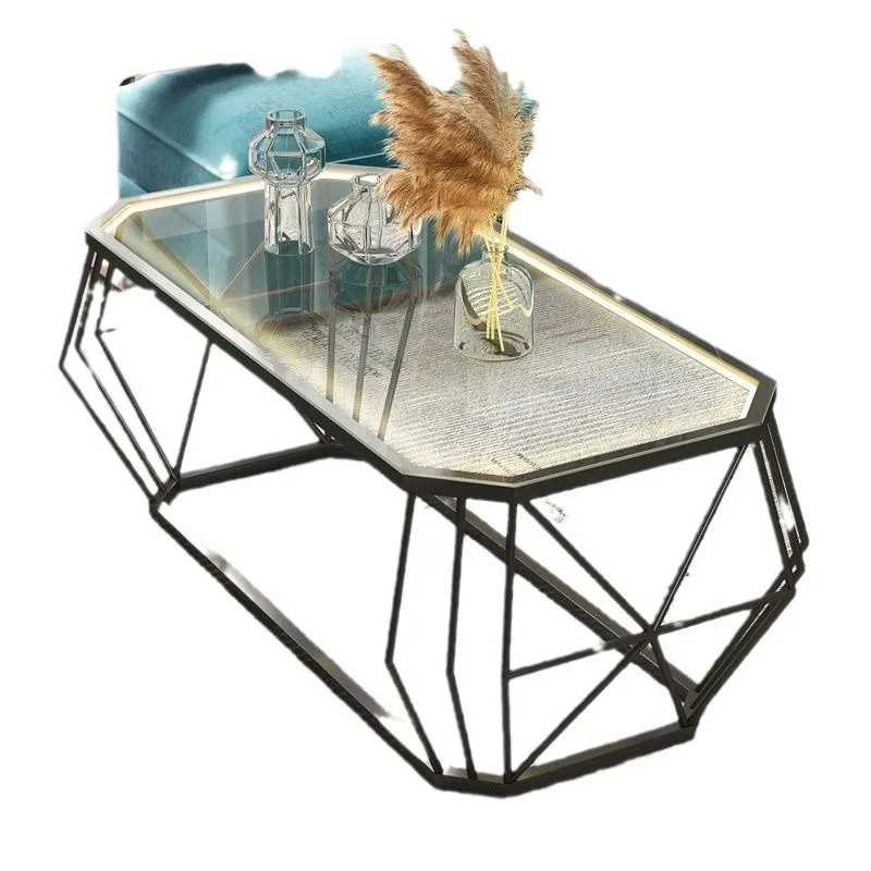 

Slate, coffee table, living room, small apartment, light luxury, modern, simple, Nordic, round