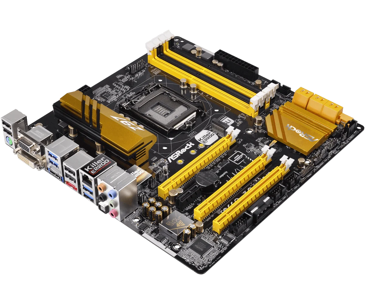 Imagem -03 - Fórmula Motherboard Lga 1150 Intel Z97 Ddr3 32gb M.2 Hdmi Usb 3.1 Micro Atx Suporta 5ª Geração Intel Core I54690 Asrock-z97m oc