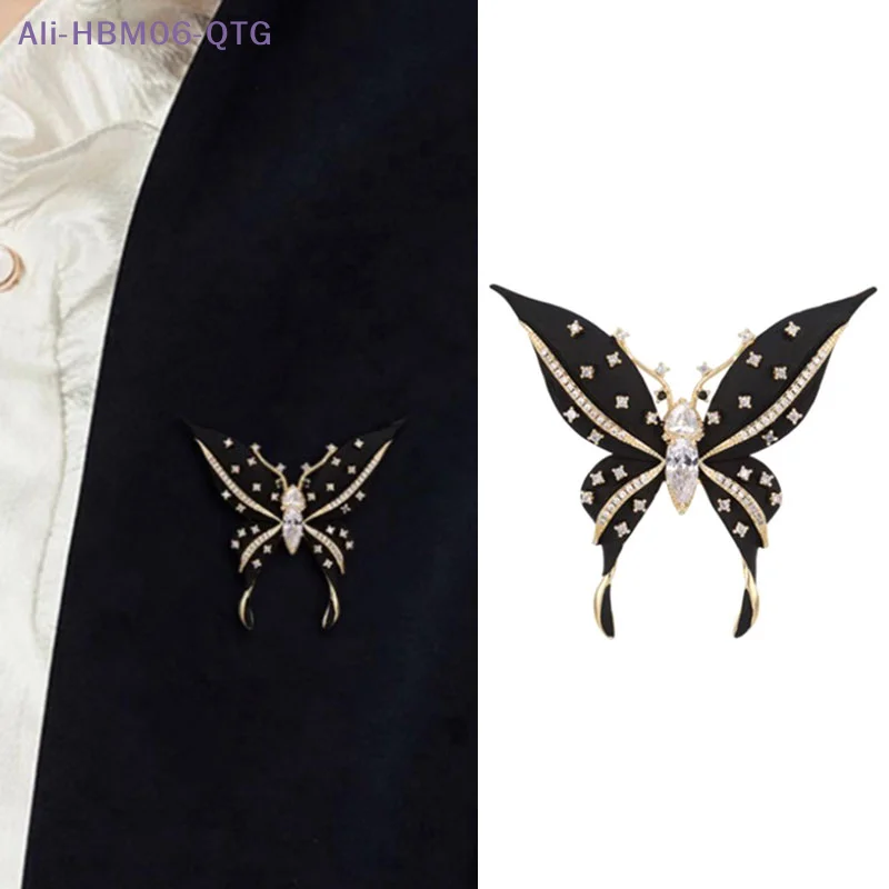 [New]Exquisite Large Butterfly Brooches For Women Girls Vintage Enamel Pins Versatile Corsage Clothing Jewelry Accessories Gifts