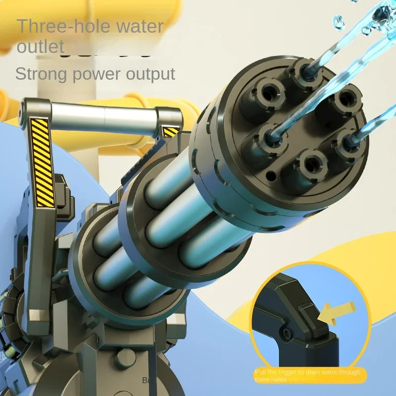 Pistola ad acqua Gatling automatico nuovo Super forte acqua elettrica fuoco continuo pompaggio automatico Super capacità giocattolo ad acqua Aldult