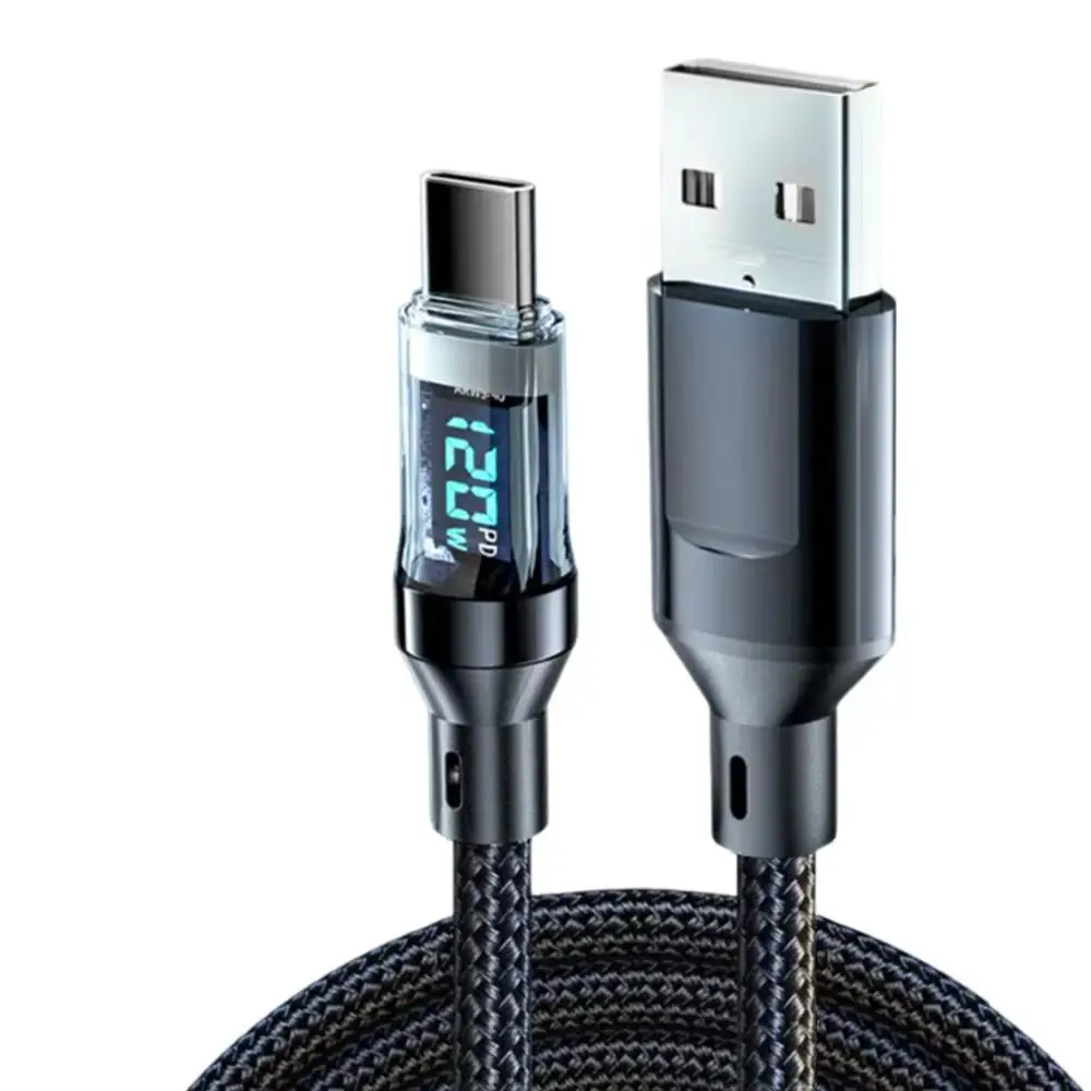 120W A-C C-C Super Fast Charging Cable with LED Display, Not Compatible with iPhone Xiaomi Samsung