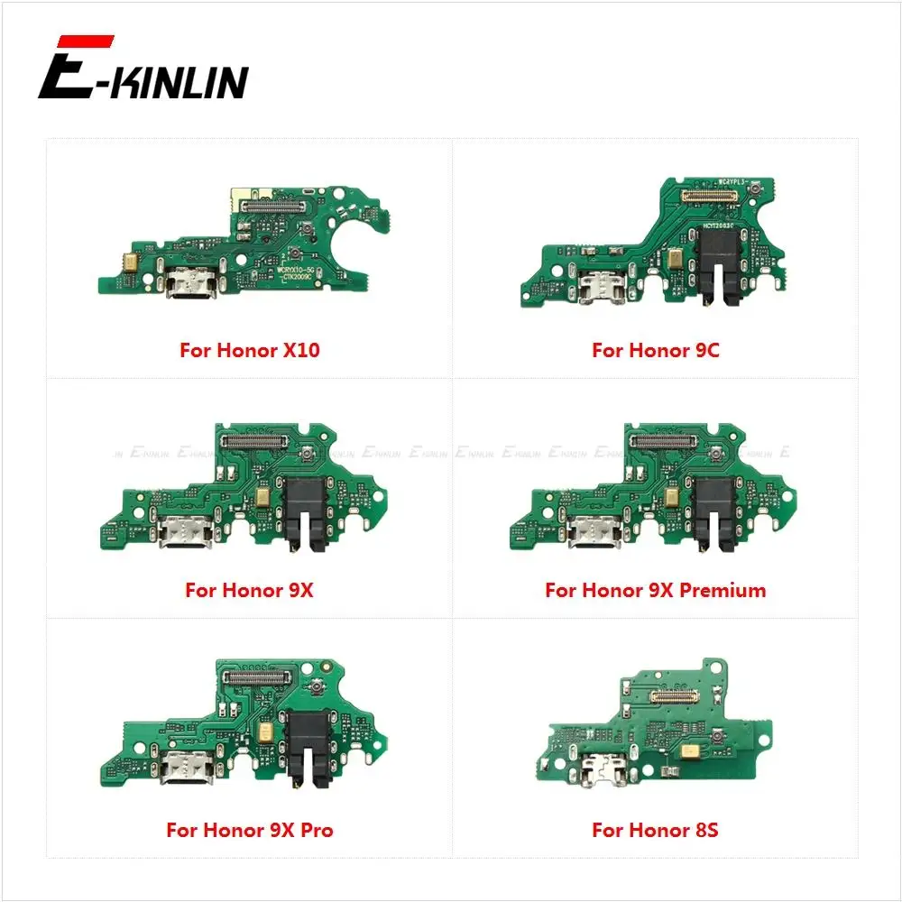 Charger USB Dock Charging Dock Port Board With Mic Microphone Flex Cable For HuaWei Honor 8S 9C 9A 9S 9X Pro Premium 10X Lite