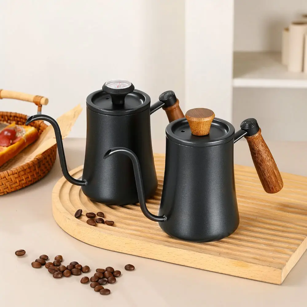Professional Pour Over Coffee Maker 304 Stainless Steel Gooseneck Kettle Internal Scale Precise Flow Pot