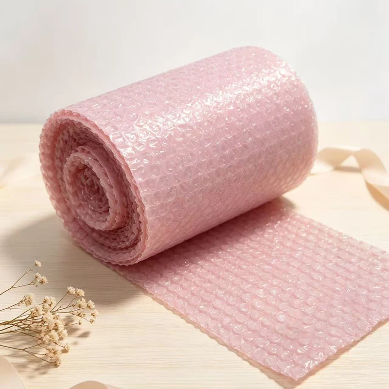 Pink Heart-Shaped Bubble Love Thickeneded Shockproof Fragile Protective Packaging Film 20x500cm