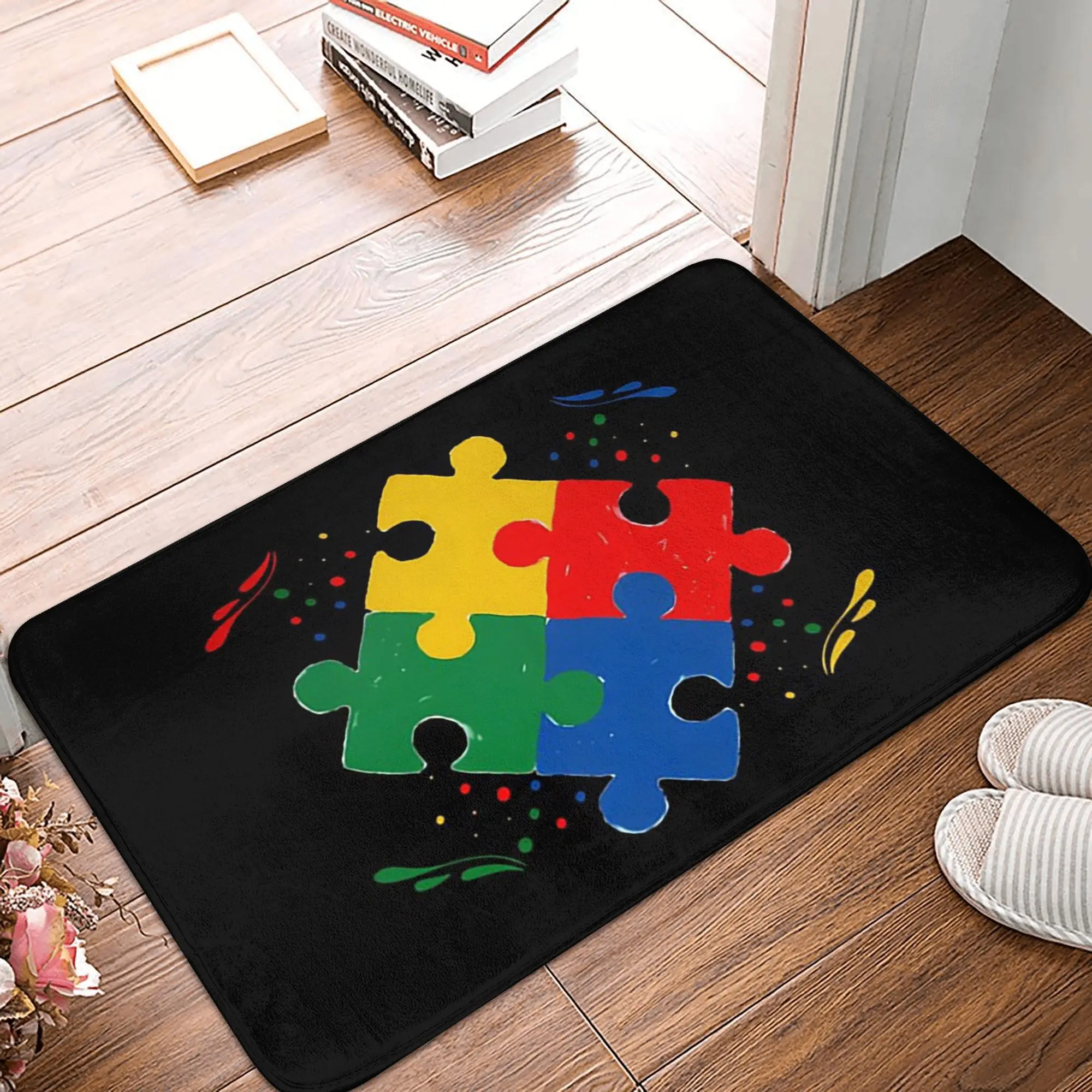 Autism Communication Speech Therapy Proud Autism Mom Non-slip Doormat Floor Mat Kitchen Entrance Home Living room Footpad Mats