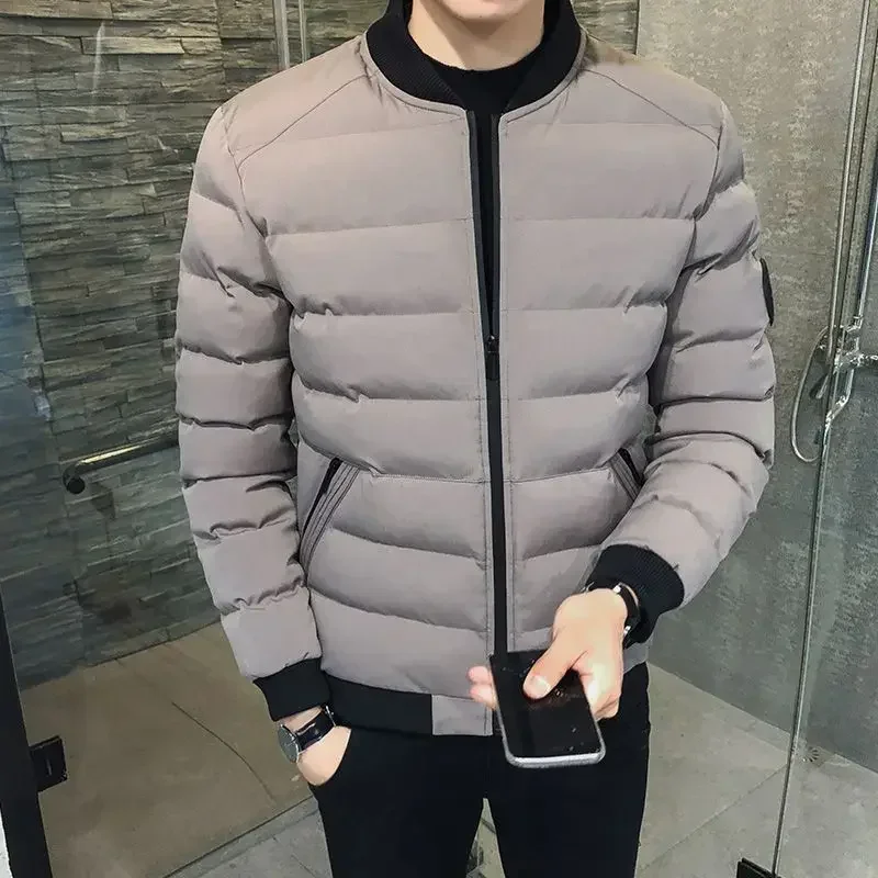 Male Padded Coats Short Padding Hooded Men's Down Jacket Outerwears Parkas Cheap Clothes Casual 2025 Trend Winter Korean Style
