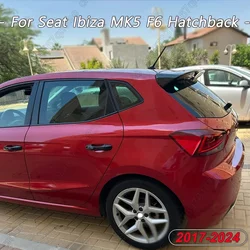 For Seat Ibiza Standard/FR MK5 F6 Hatchback 2017-2024 Car Rear Trunk Boot Roof Lip Spoiler Cap Black Tail Wing Tuning Body kits