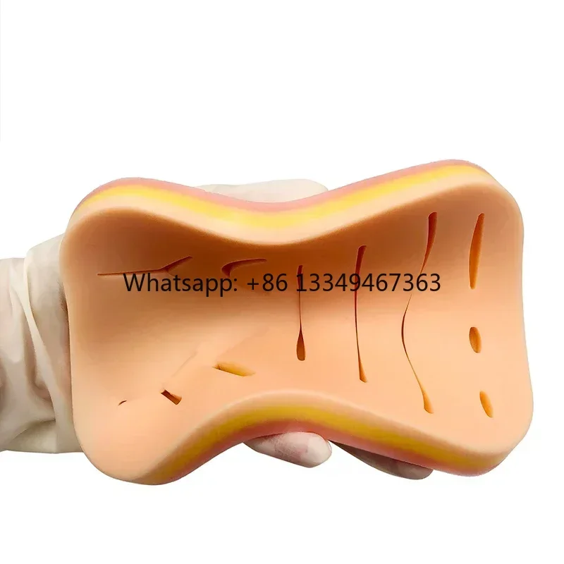 

Manufacturer Silicone Simulated Suture Pad With Wounds 3-Layer For Medical Surgical Schools Practice Use Factory