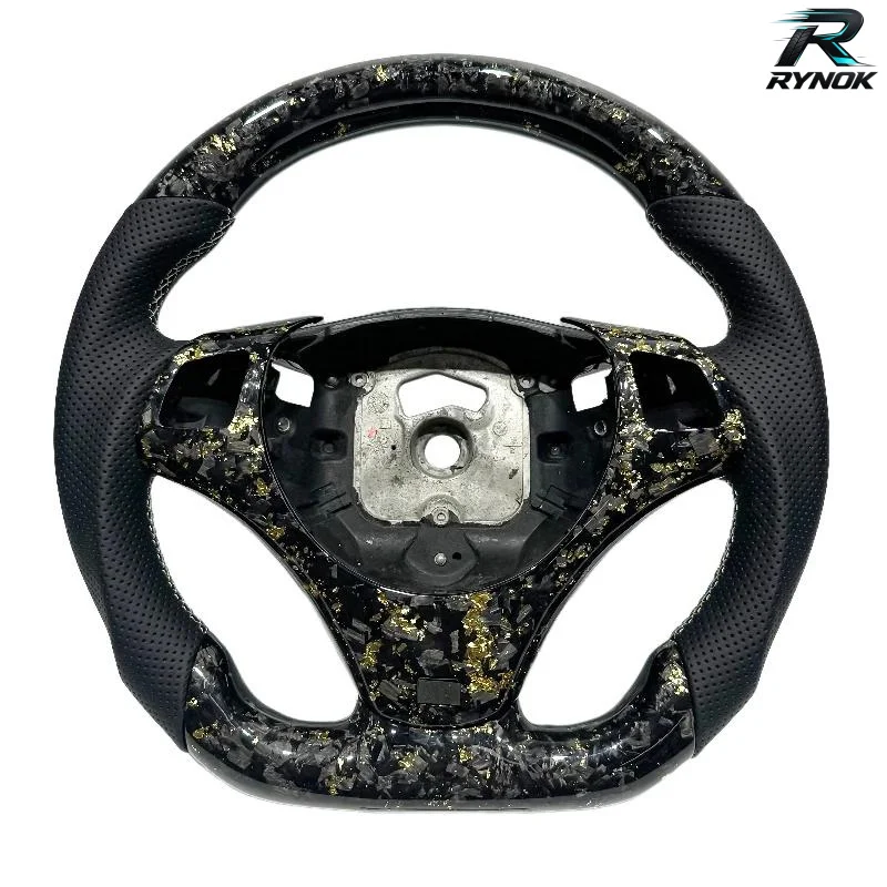Multiple Options Gold Forged Carbon Fiber Leather Car Steering Wheel for bmw E90 E91 E92 E93 E81 E82 E87 E88 X1 E84 M Sport M3