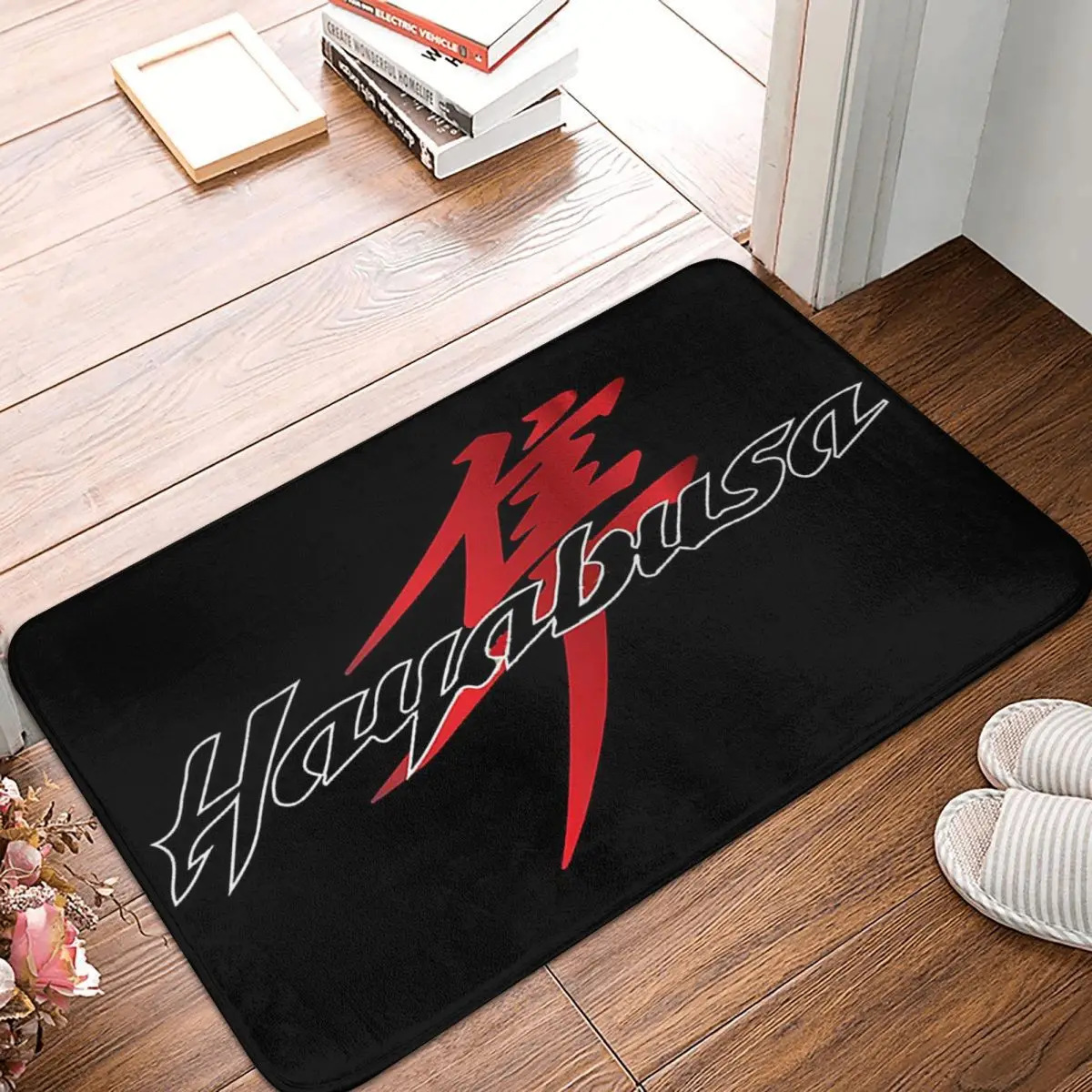 Suzuki Hayabusa Motorcycle Logo Non-slip Doormat Floor Mat Sand Scraping Carpet Rug for Entrance Home Bedroom Footpad Mats