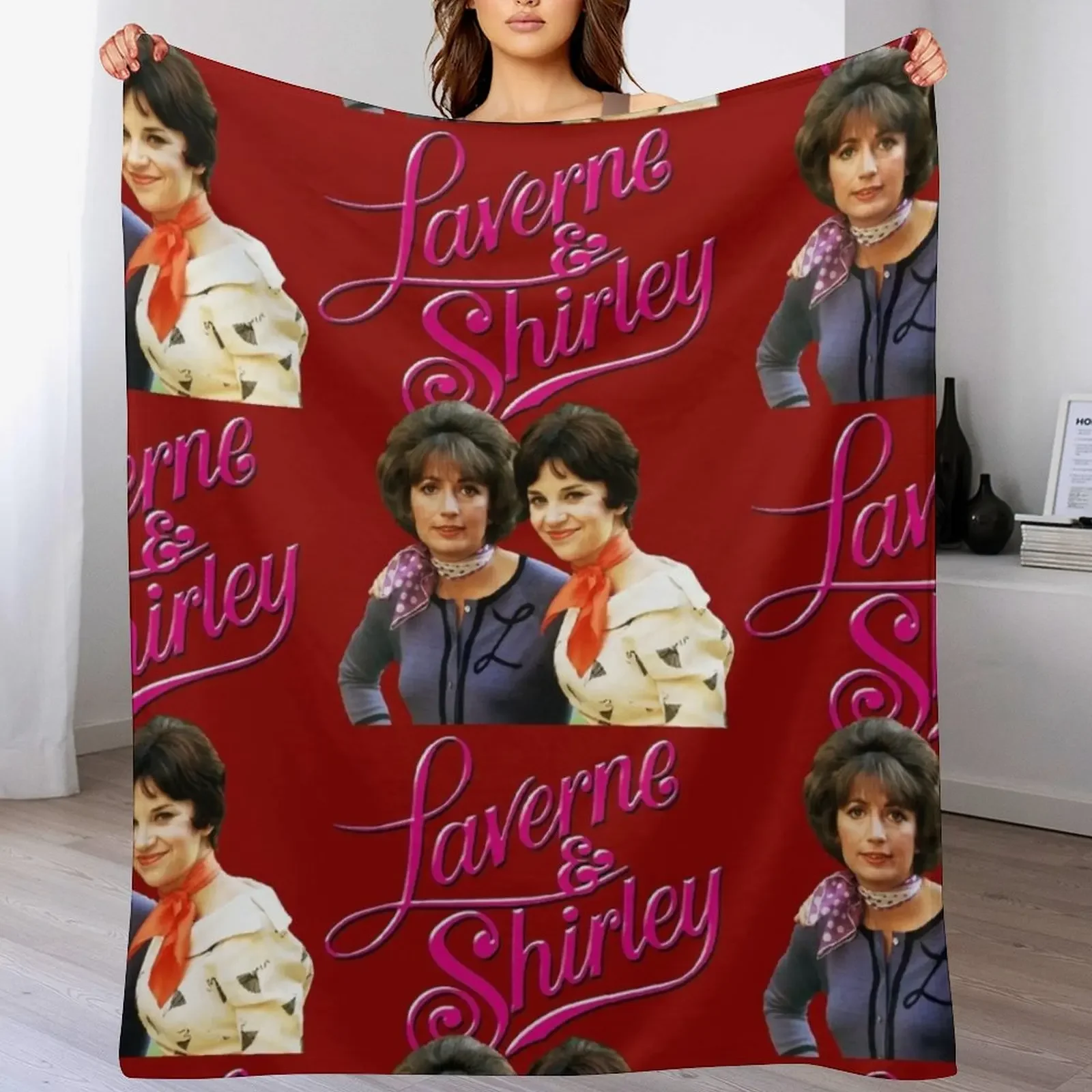 

Our Way Throwback Laverne and Shirley tribute Throw Blanket Plaid on the sofa Weighted Bed linens Winter beds Blankets