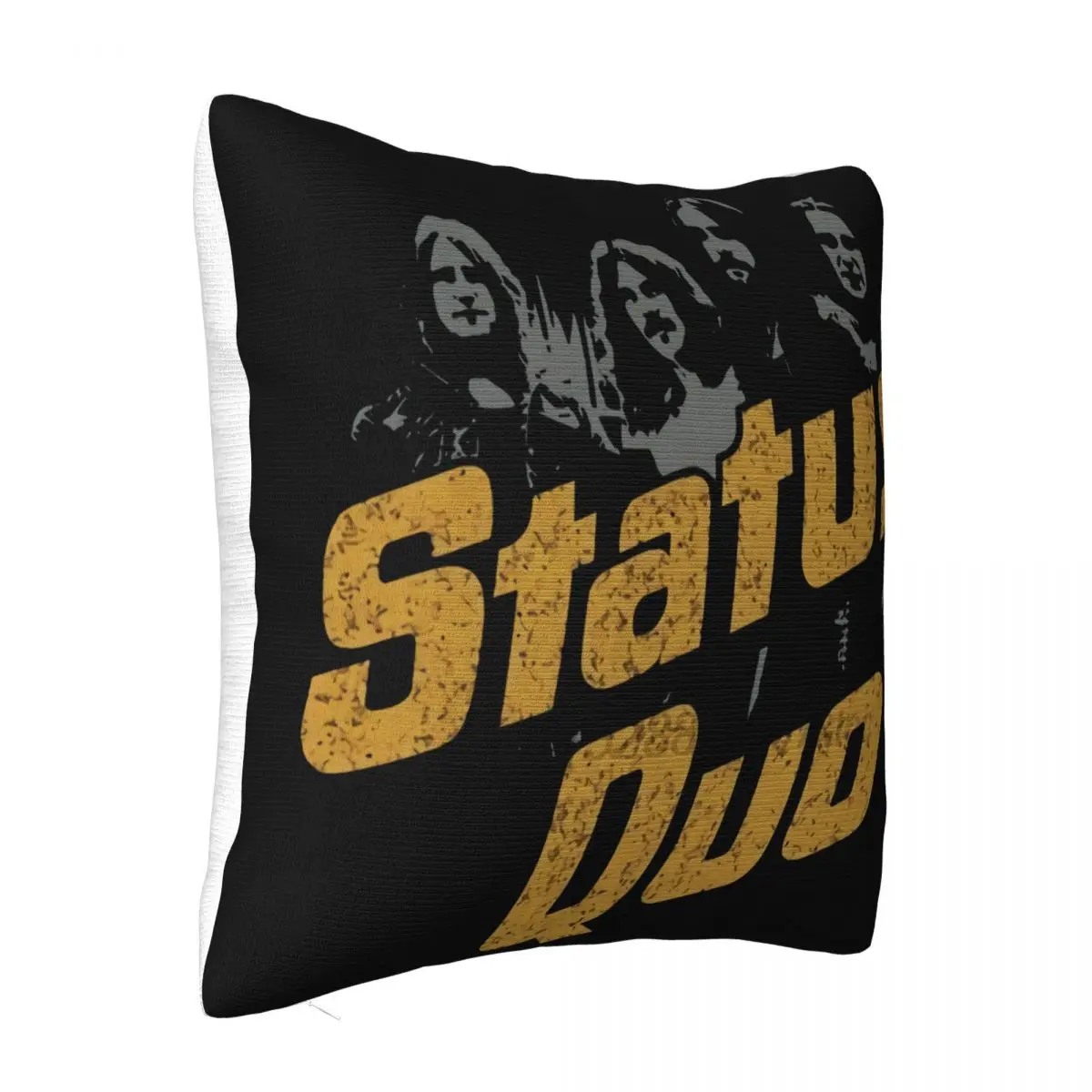 Status Quo Quo Vintage Black Unisex Loose Fit Punk Cool Animal Family Homme Splicing Cartoon Pillow Case